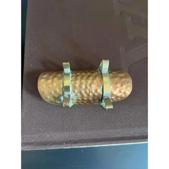 Vintage Hammered Copper Basket Toothpick Holder Match Holder Mini Log Holder - Picture 6 of 6